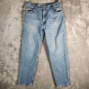 Vintage Y2K Levis Jeans‎ Womens 14 Short Misses Blue 550 Classic Relaxed Taper